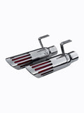 Pypes® - 304 SS Red Slotted Round Angle Cut Exhaust Tips